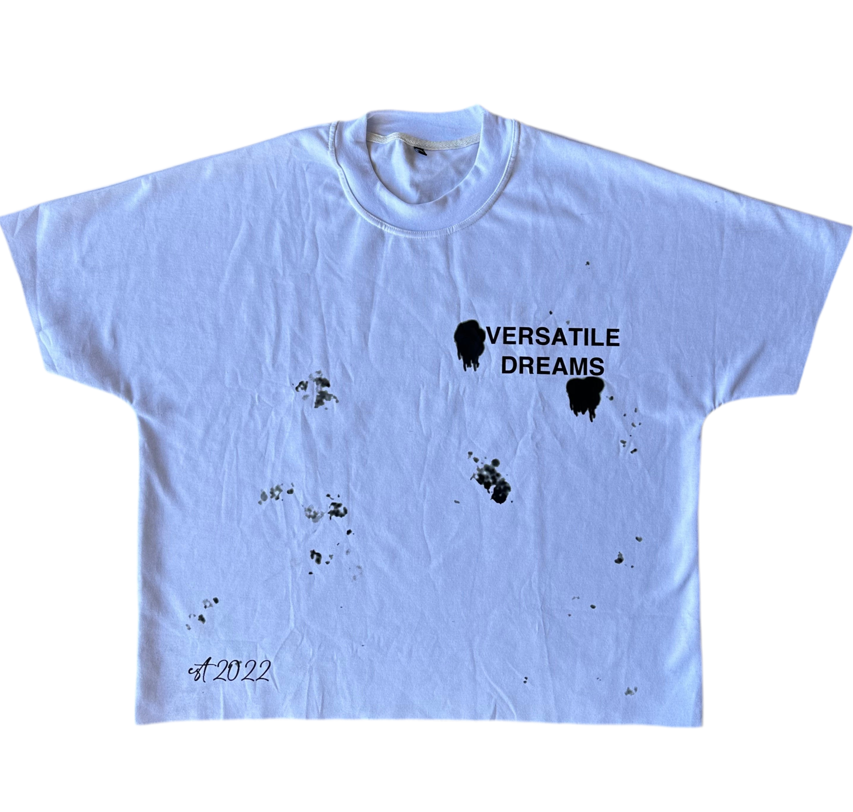 WHITE "PAINT SPLATTER" TEE