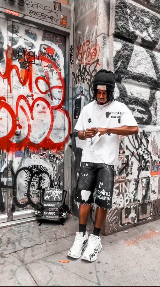 WHITE "PAINT SPLATTER" TEE