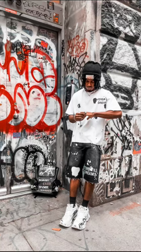 WHITE "PAINT SPLATTER" TEE